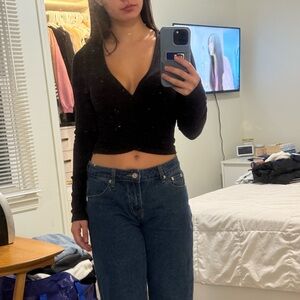 women’s wrapped abercrombie long sleeve cropped tee #trendy